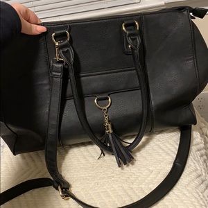 Black work tote